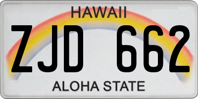 HI license plate ZJD662