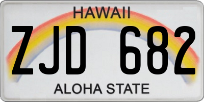 HI license plate ZJD682