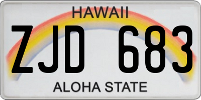 HI license plate ZJD683