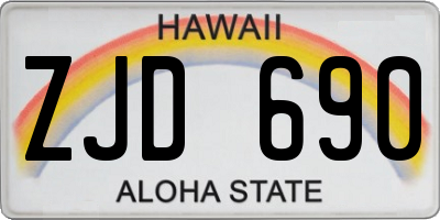 HI license plate ZJD690