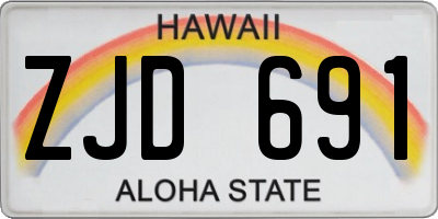 HI license plate ZJD691