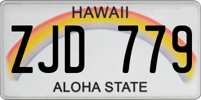 HI license plate ZJD779