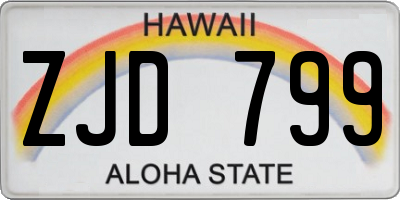 HI license plate ZJD799