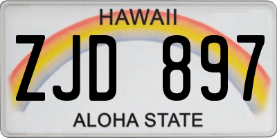 HI license plate ZJD897