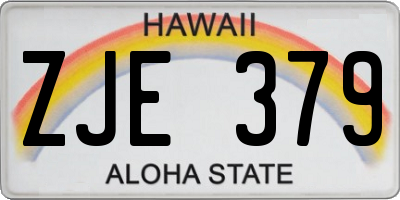 HI license plate ZJE379