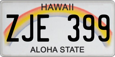 HI license plate ZJE399