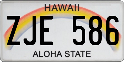 HI license plate ZJE586