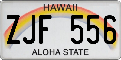 HI license plate ZJF556