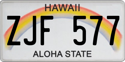 HI license plate ZJF577