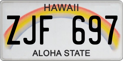 HI license plate ZJF697