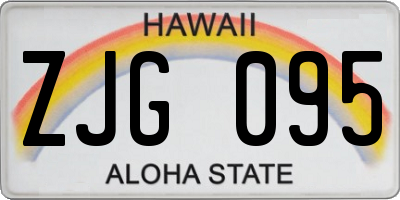 HI license plate ZJG095