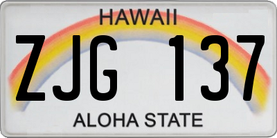 HI license plate ZJG137