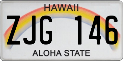 HI license plate ZJG146