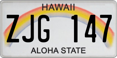 HI license plate ZJG147
