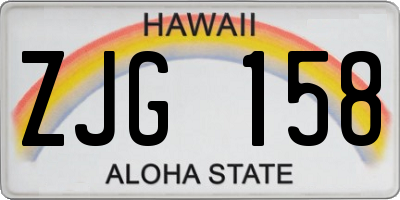 HI license plate ZJG158
