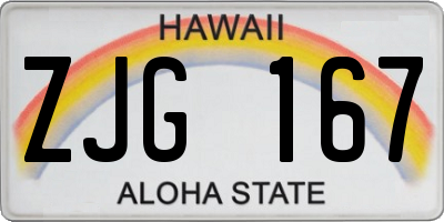 HI license plate ZJG167