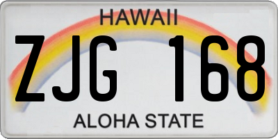 HI license plate ZJG168