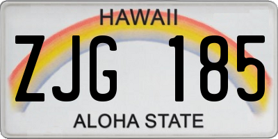 HI license plate ZJG185