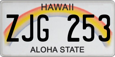 HI license plate ZJG253