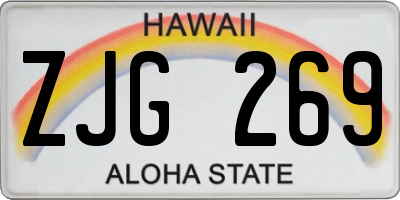 HI license plate ZJG269