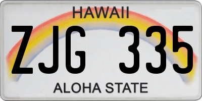 HI license plate ZJG335