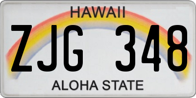 HI license plate ZJG348