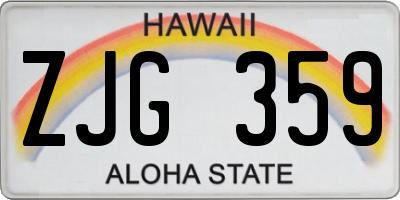 HI license plate ZJG359