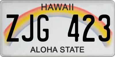 HI license plate ZJG423