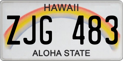 HI license plate ZJG483