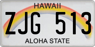 HI license plate ZJG513