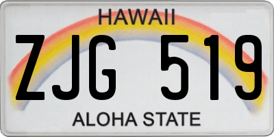 HI license plate ZJG519