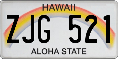 HI license plate ZJG521