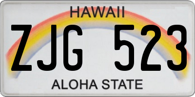 HI license plate ZJG523