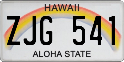 HI license plate ZJG541