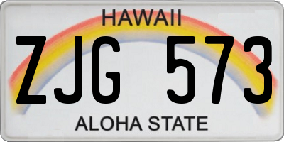 HI license plate ZJG573