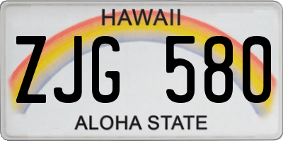 HI license plate ZJG580