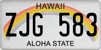 HI license plate ZJG583