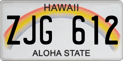 HI license plate ZJG612