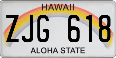 HI license plate ZJG618