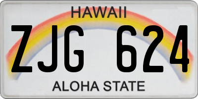 HI license plate ZJG624