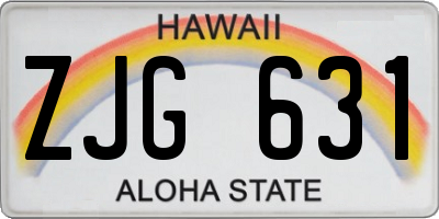 HI license plate ZJG631