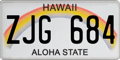HI license plate ZJG684