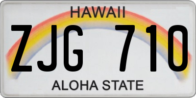 HI license plate ZJG710