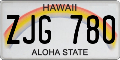 HI license plate ZJG780
