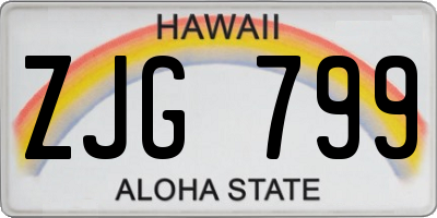 HI license plate ZJG799