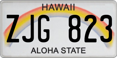 HI license plate ZJG823