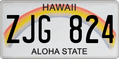 HI license plate ZJG824