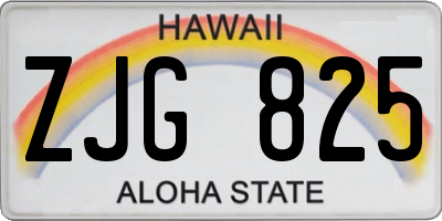 HI license plate ZJG825