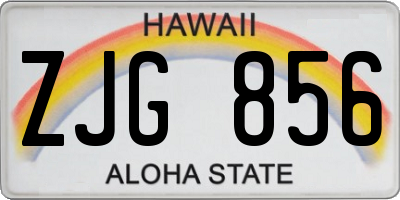 HI license plate ZJG856