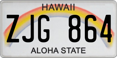HI license plate ZJG864